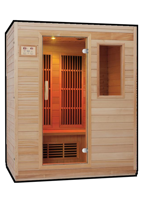Blisspod, Vienna, Far Infrared Sauna Canadian Hemlock Very Low EMF Sauna, 7 Heaters – 3 Persons