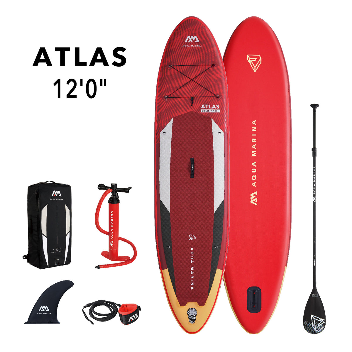 Paddle zoppinh Aqua SU Board — Inflatable ATLAS Advanced 12\'0\